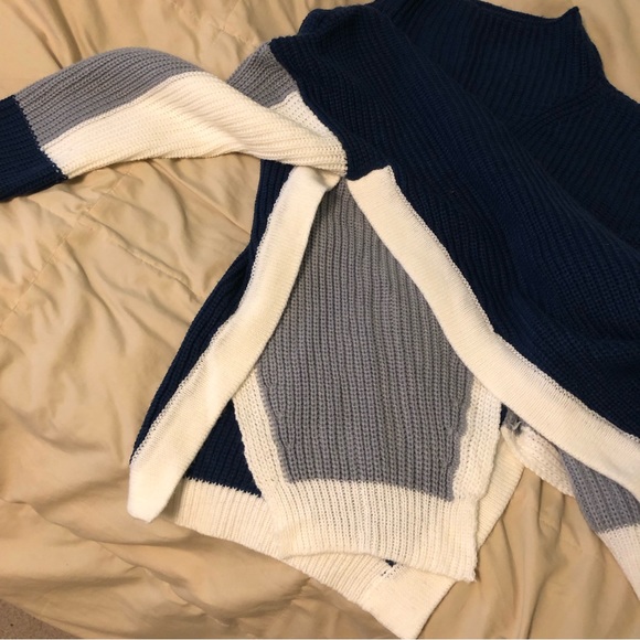 Navy knit open sweater - Picture 9 of 9